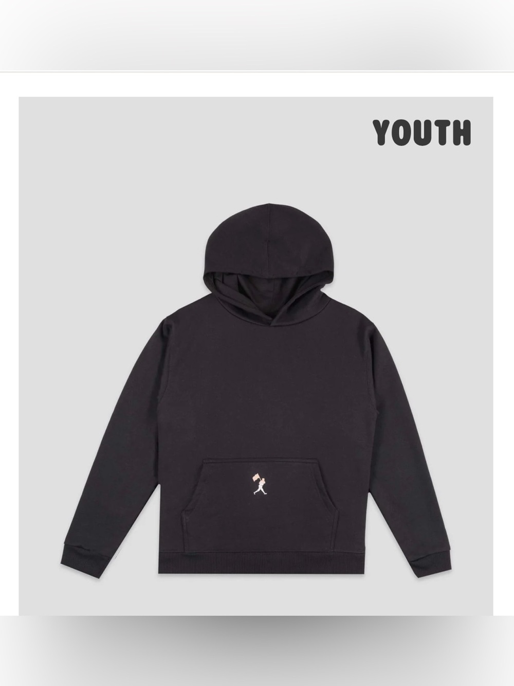 Baseballism Youth Black Hoodie Sweatshirt - size M - Picture 2 of 5